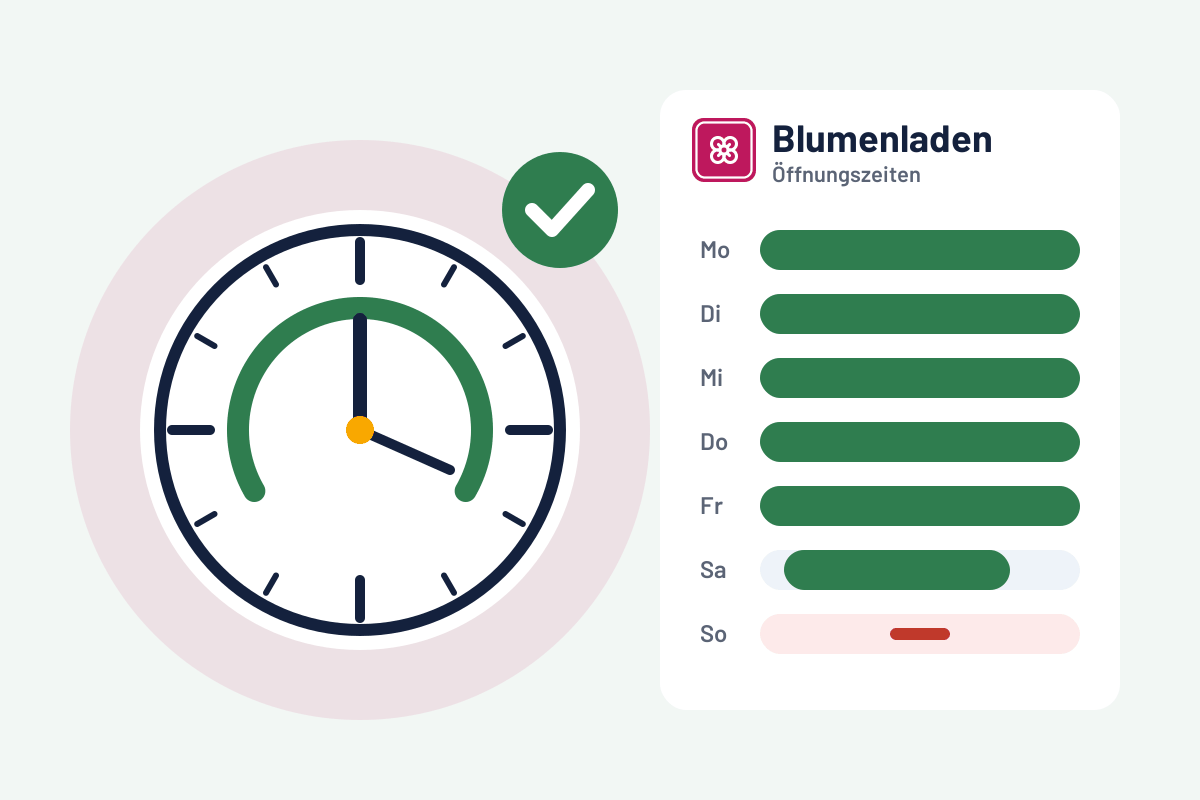 Blumenladen: Öffnungszeiten prüfen und sehen, was jetzt geöffnet ist