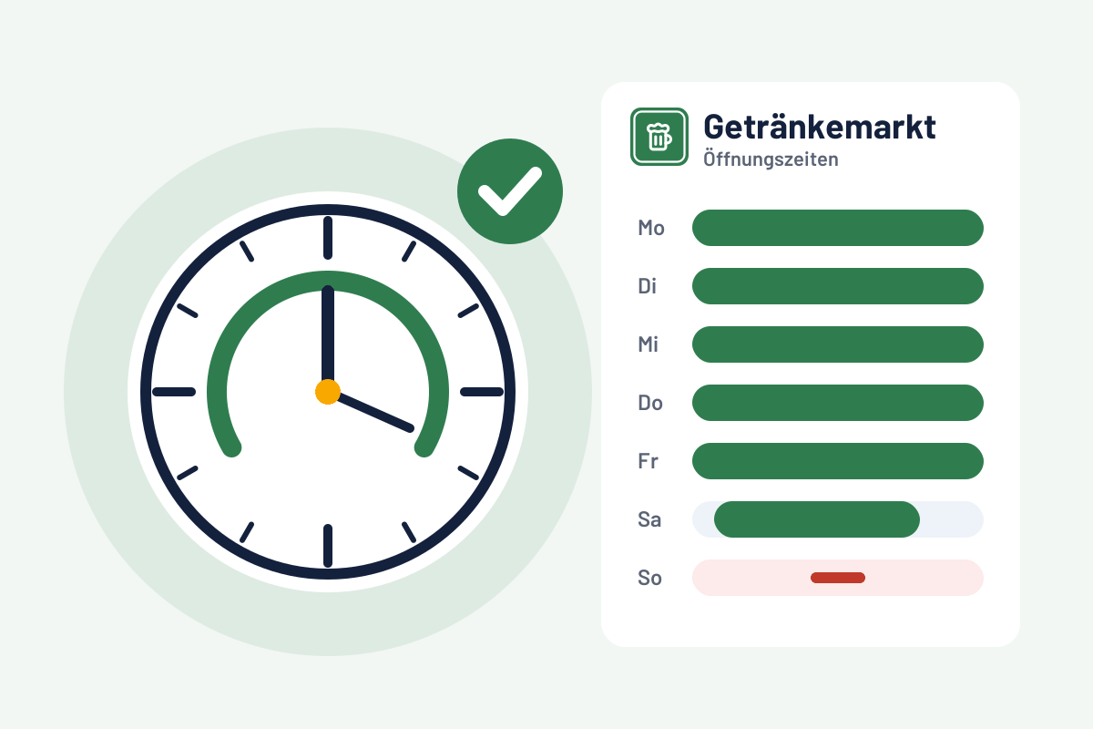 Getränkemarkt: Öffnungszeiten prüfen und sehen, was jetzt geöffnet ist