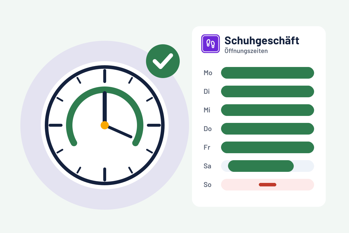 Schuhgeschäft: Öffnungszeiten prüfen und sehen, was jetzt geöffnet ist