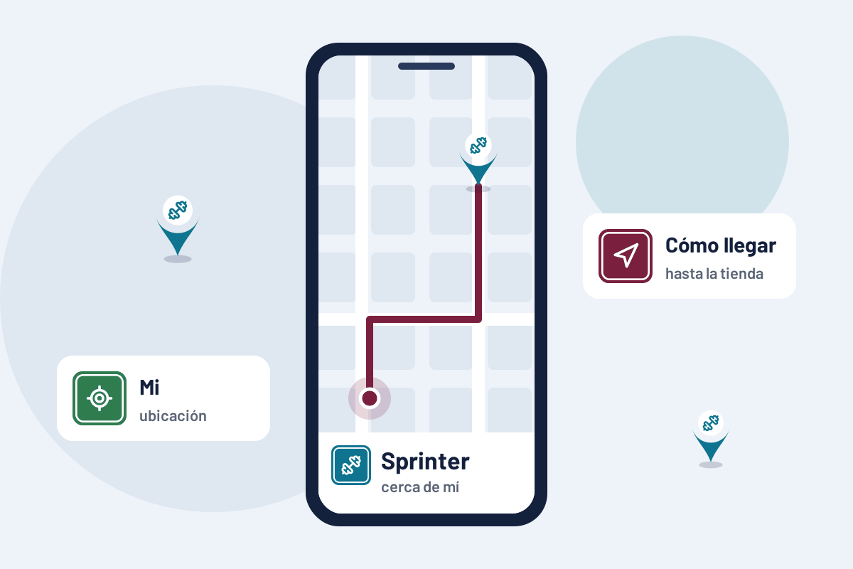 Sprinter cerca de mí: cómo llegar a el Sprinter más cercano desde el móvil