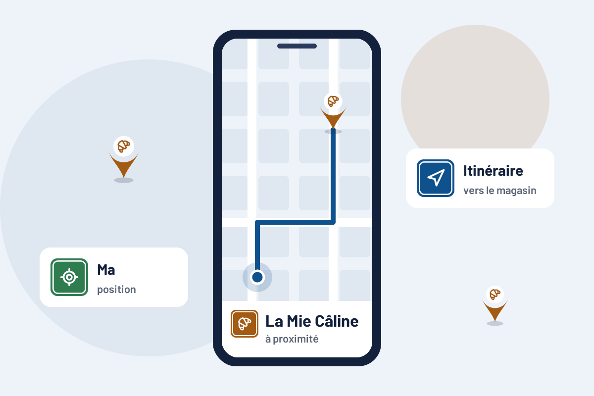 La Mie Câline à proximité : itinéraire vers la boulangerie La Mie Câline la plus proche sur mobile