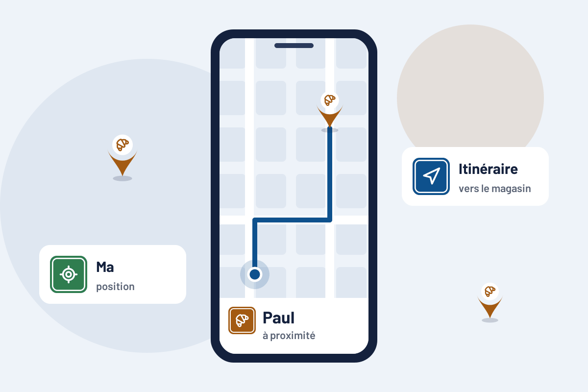 Paul à proximité : itinéraire vers la boulangerie Paul la plus proche sur mobile