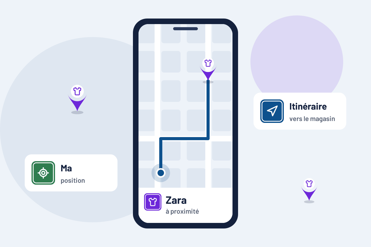 Zara à proximité : itinéraire vers le magasin Zara le plus proche sur mobile