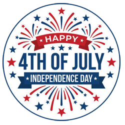 4th of July 2027 Sales & Store Hours Logo