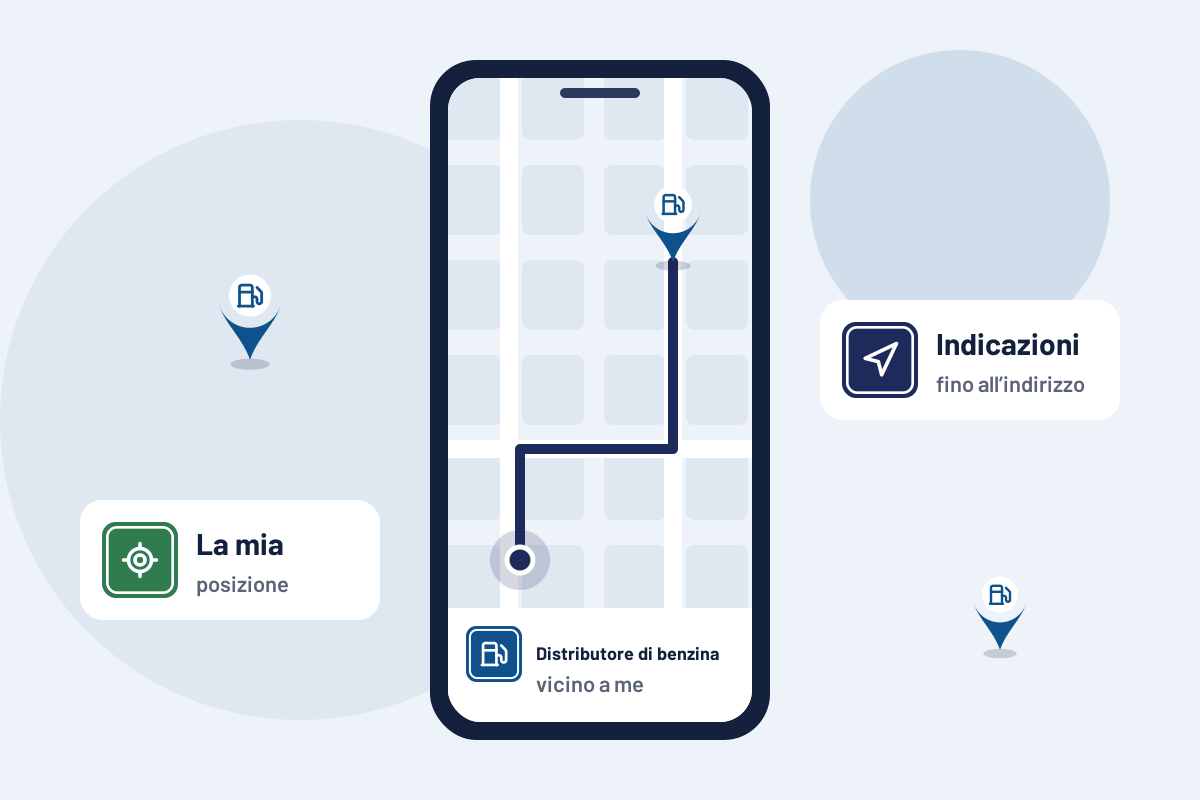 Distributore di benzina vicino a me: indicazioni per il distributore più vicino sul telefono