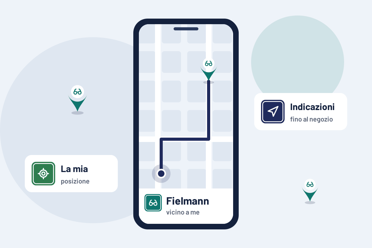 Fielmann vicino a me: indicazioni per il Fielmann più vicino sul telefono