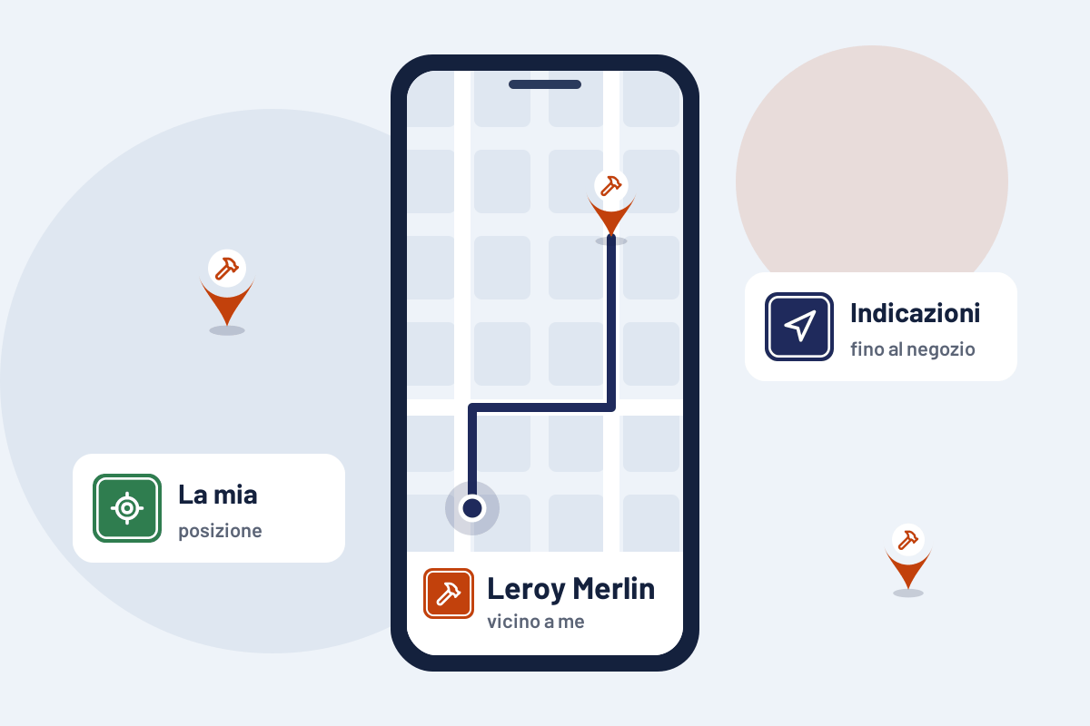 Leroy Merlin vicino a me: indicazioni per il Leroy Merlin più vicino sul telefono