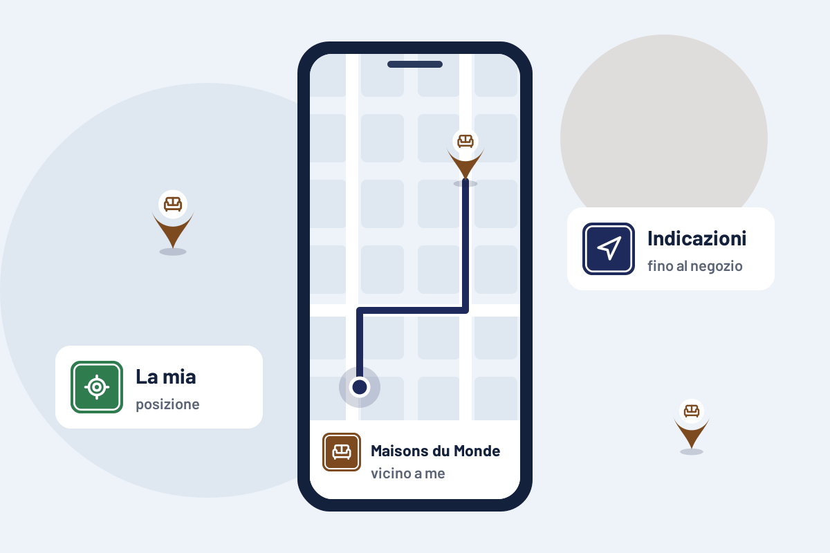 Maisons du Monde vicino a me: indicazioni per il Maisons du Monde più vicino sul telefono