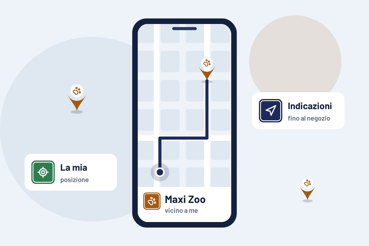 Maxi Zoo vicino a me: indicazioni per il Maxi Zoo più vicino sul telefono