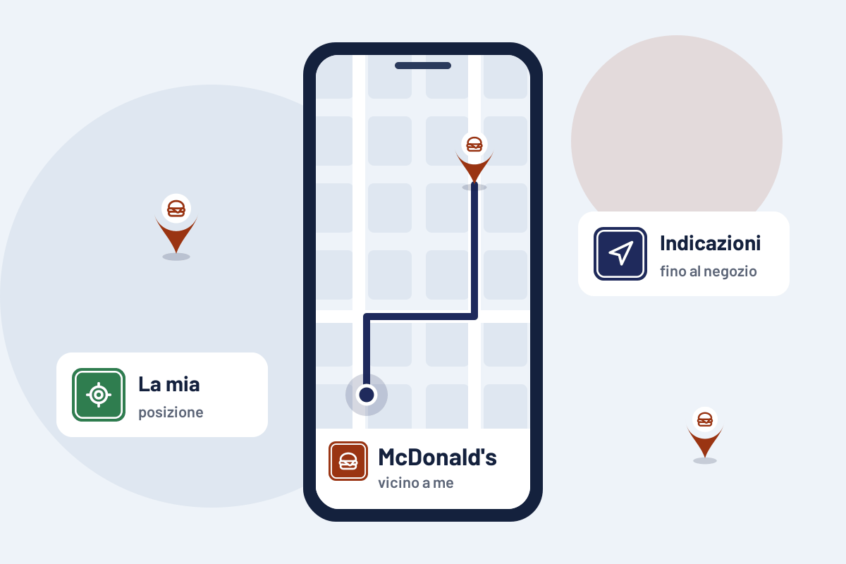 McDonald's vicino a me: indicazioni per il McDonald's più vicino sul telefono
