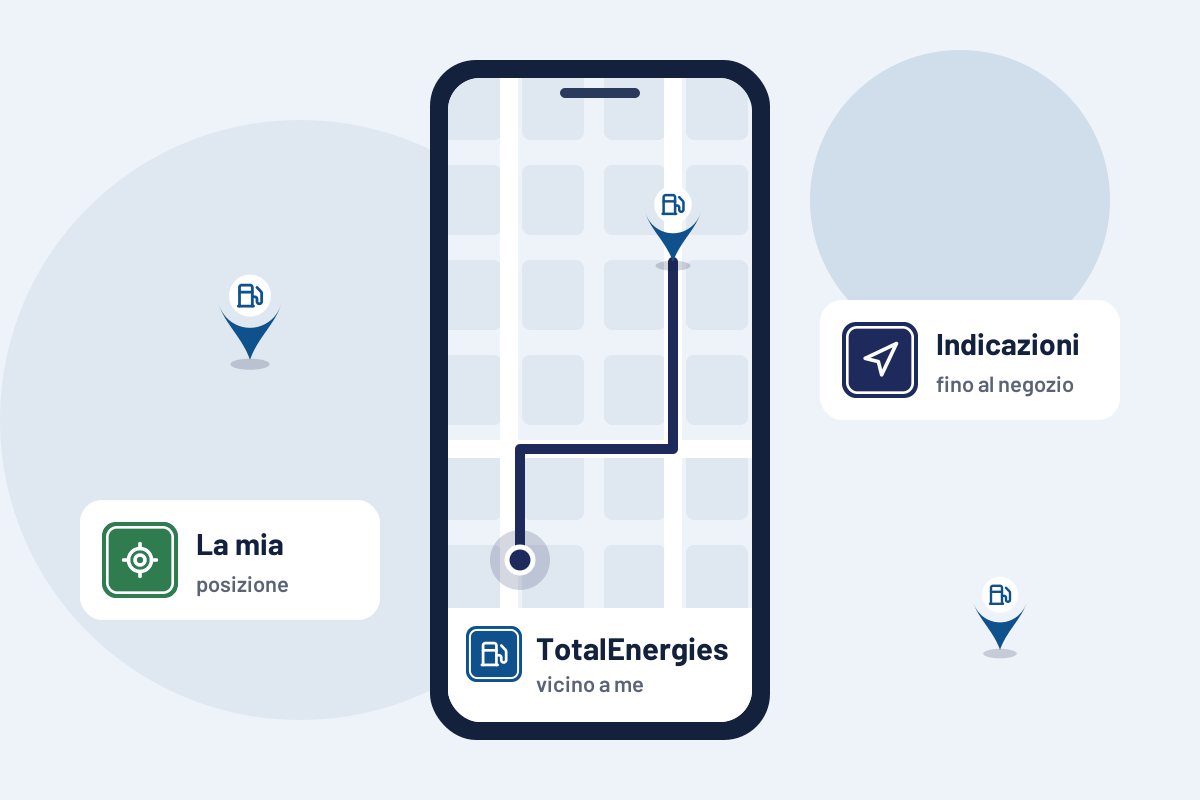TotalEnergies vicino a me: indicazioni per il distributore TotalEnergies più vicino sul telefono