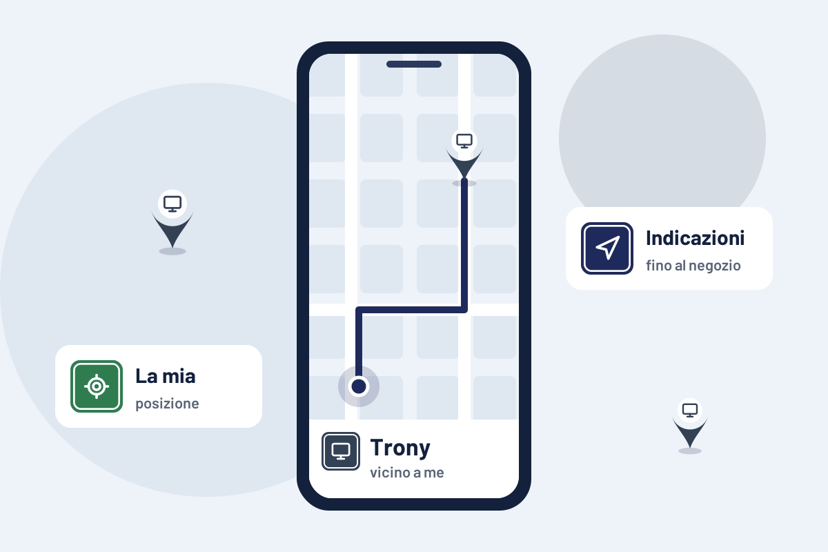 Trony vicino a me: indicazioni per il Trony più vicino sul telefono