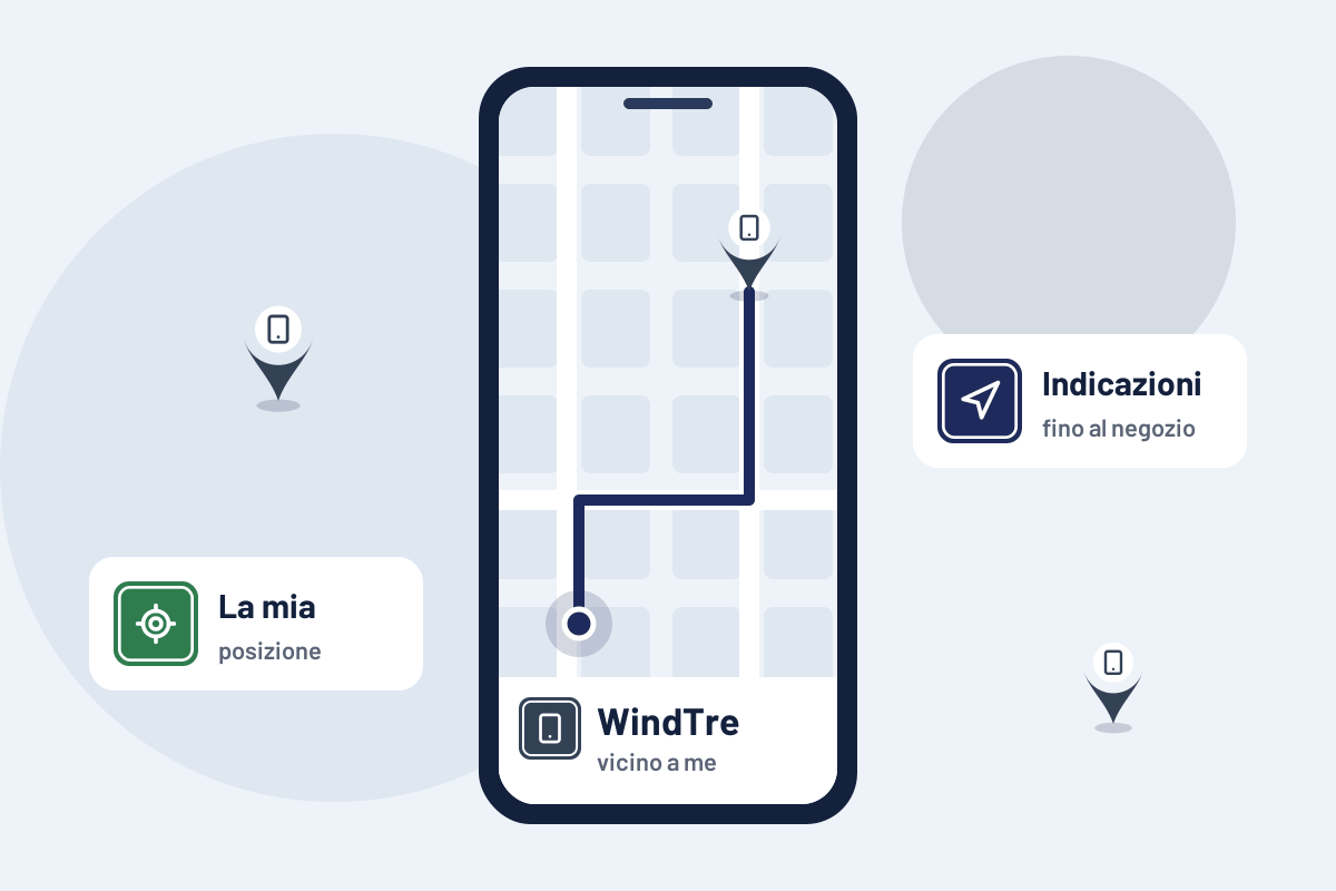 WindTre vicino a me: indicazioni per il negozio WindTre più vicino sul telefono