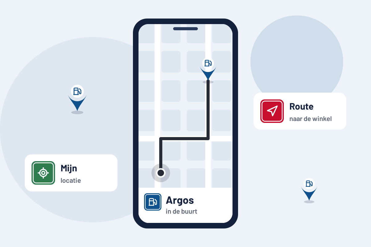 Argos in de buurt: route naar het dichtstbijzijnde Argos-tankstation op uw telefoon