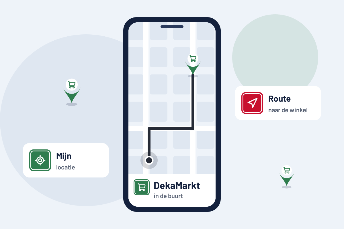 DekaMarkt in de buurt: route naar de dichtstbijzijnde DekaMarkt op uw telefoon